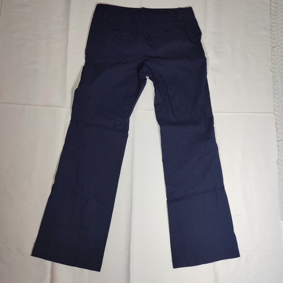 Athleta Stellar Straight Pant Navy Blue Slash Pockets Womens 8 Casual Lightweigh - Picture 2 of 12